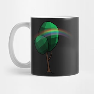 Illustrated rainbow with tree Mug